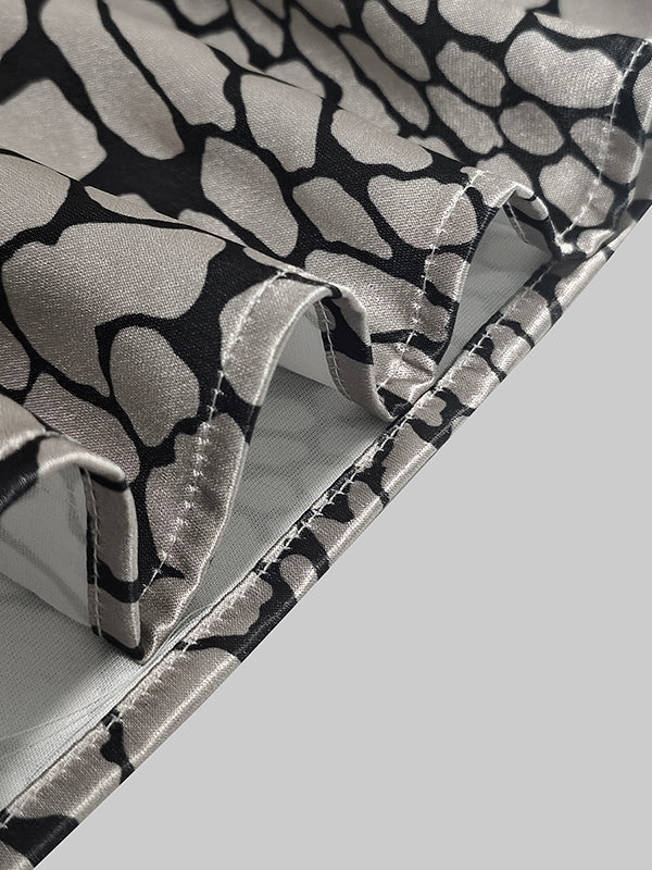 DELACROIX | CHEMISIER EFFET SATIN À MOTIF ARTISTIQUE