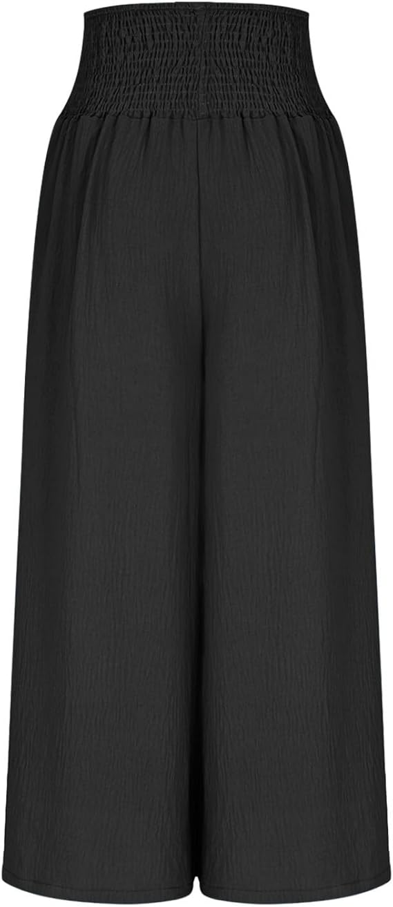 DELACROIX | Pantalon large pour femme avec taille smockée