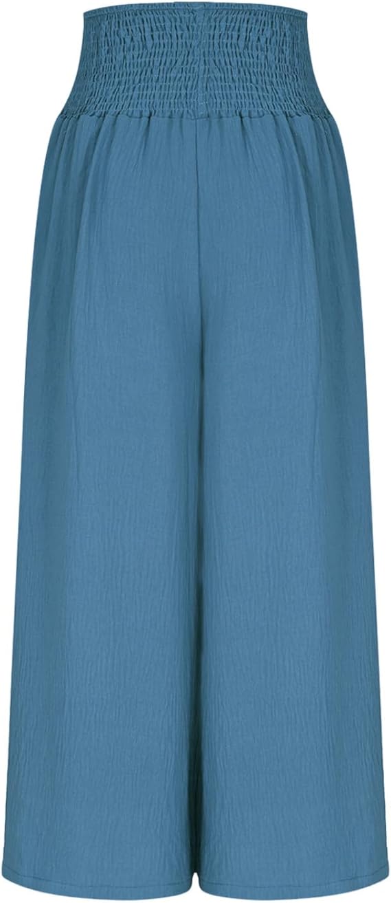 DELACROIX | Pantalon large pour femme avec taille smockée