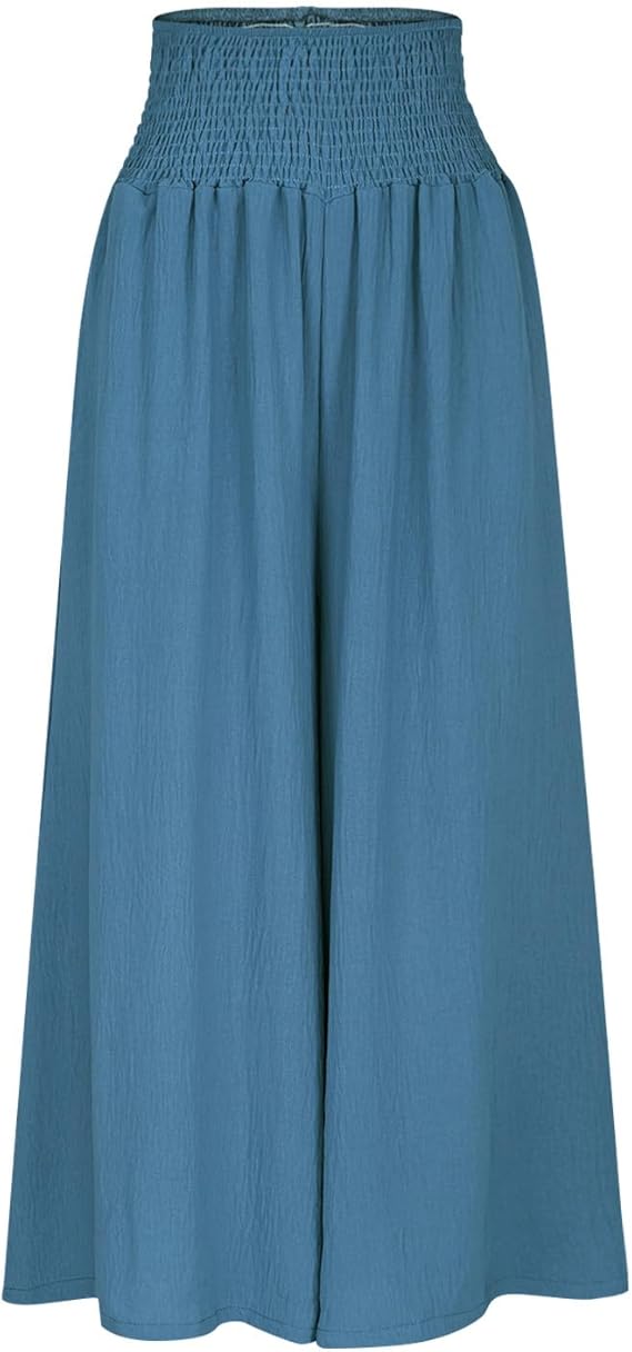 DELACROIX | Pantalon large pour femme avec taille smockée