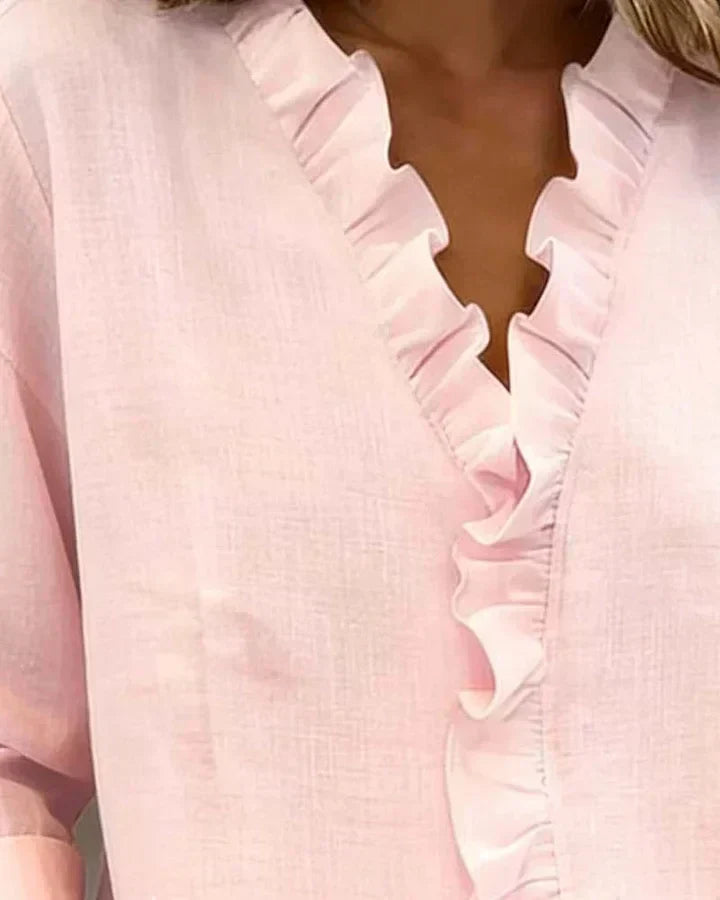 DELACROIX | Haut Élégant à Volants Confortables