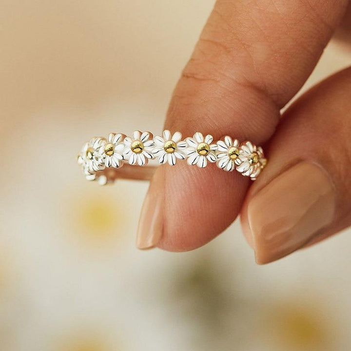 DELACROIX | BAGUE AJUSTABLE EN ARGENT AVEC MARGUERITE