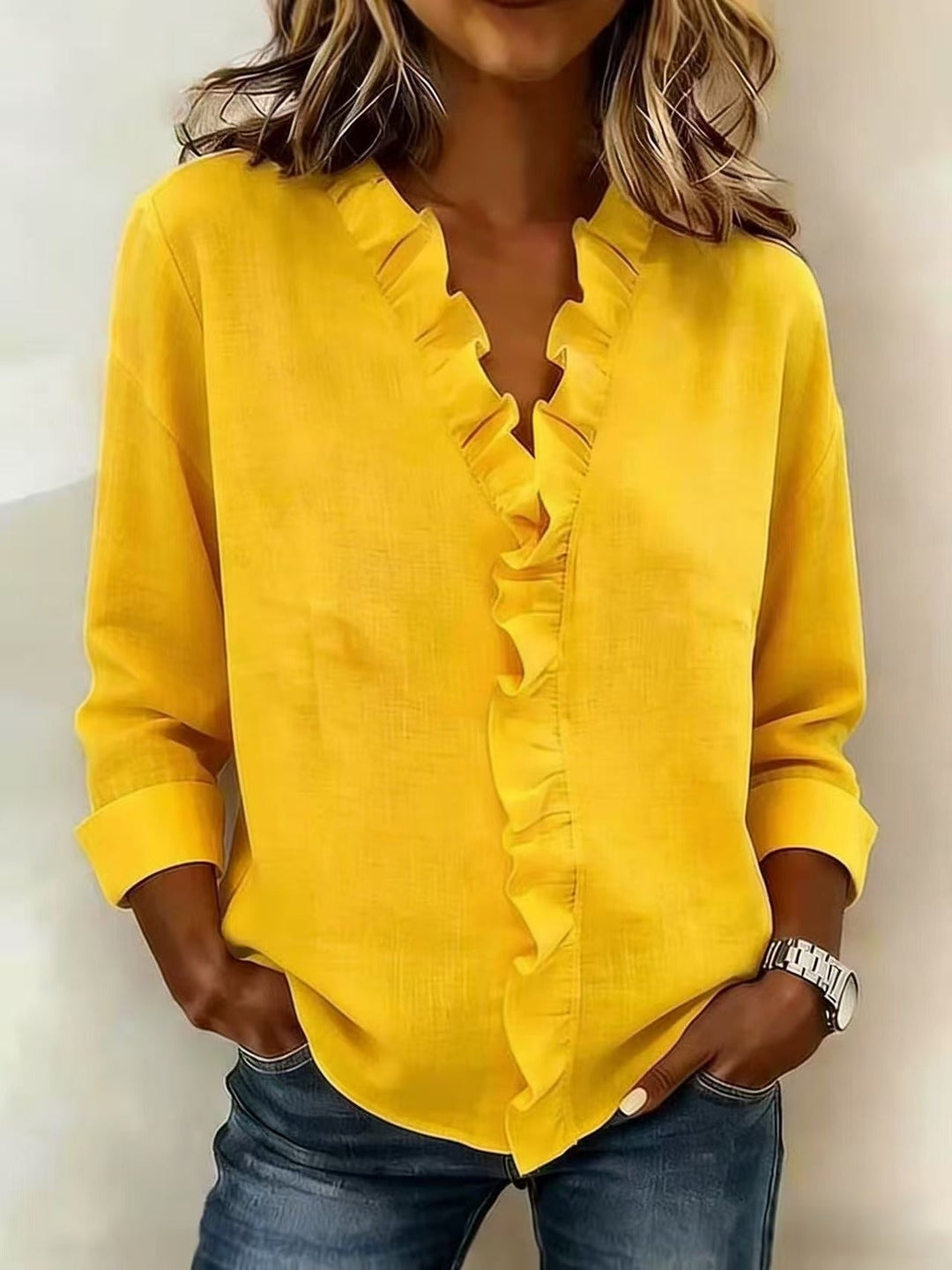 DELACROIX | Haut Élégant à Volants Confortables