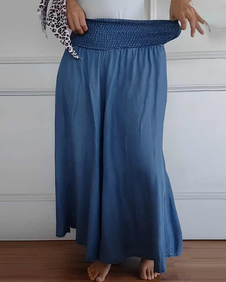 DELACROIX | Pantalon large pour femme avec taille smockée