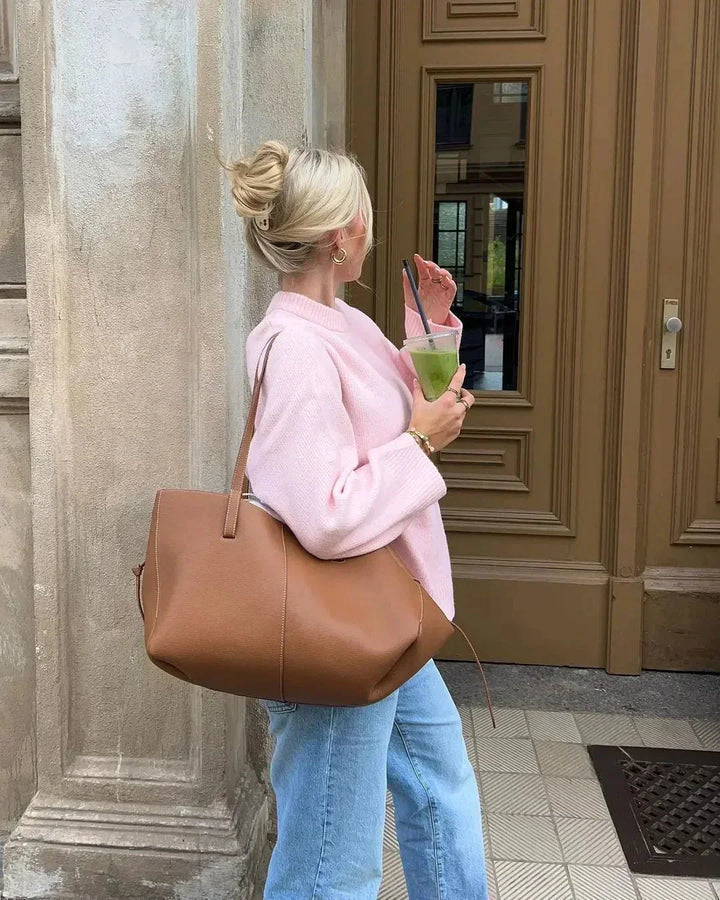 DELACROIX | PULL ROSE À MANCHES LONGUES