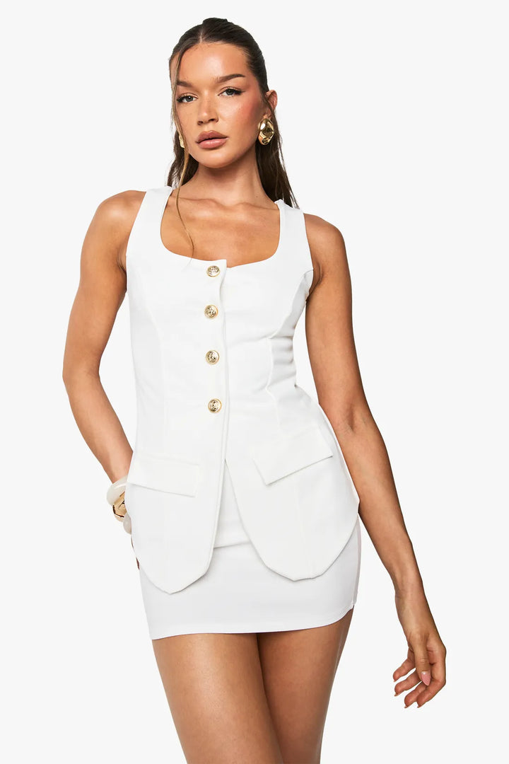 DELACROIX | ENSEMBLE 2 PIÈCES AVEC BOUTONS DORÉS