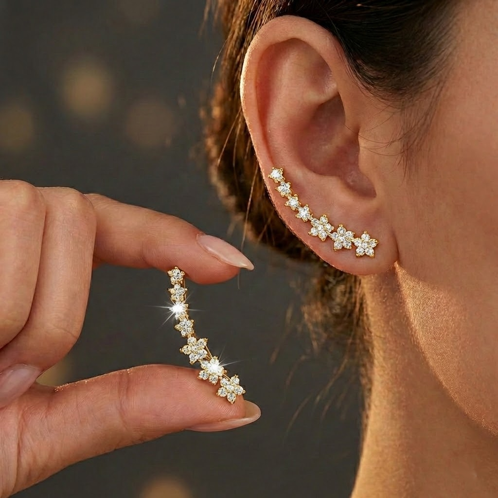 DELACROIX | BOUCLES D’OREILLES FLORALES INTEMPORELLES