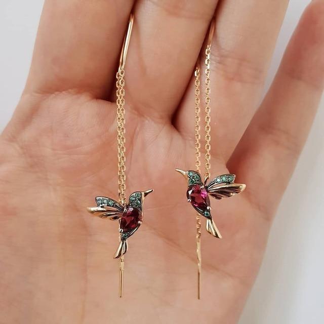DELACROIX | BOUCLES D’OREILLES EN FORME DE COLIBRI