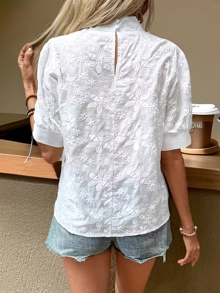 DELACROIX | Blouse Élégante à Motifs Floraux